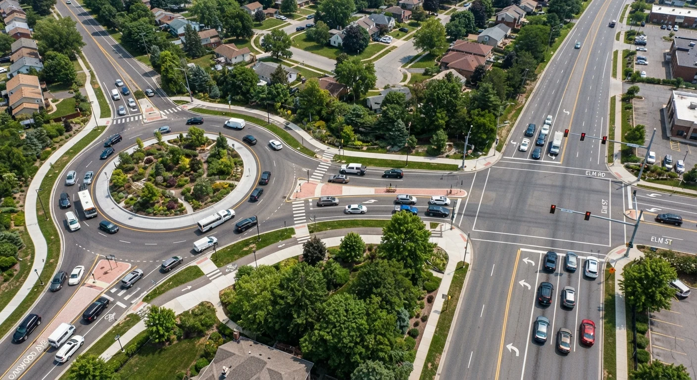 Roundabouts vs. Traditional Intersections: Safety and Traffic Flow Compared