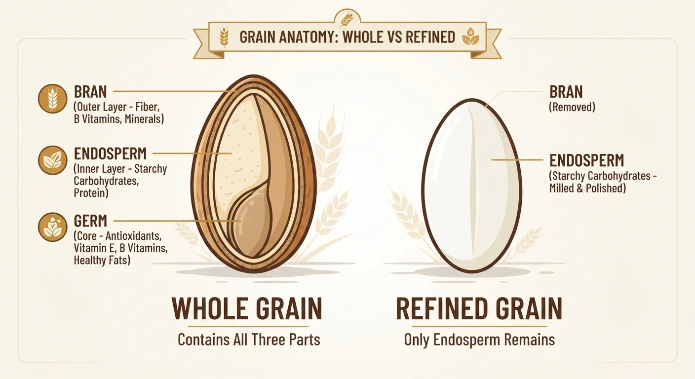 Whole Grains vs. Refined Grains: What Changes When You Process a Kernel